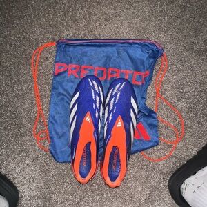 Adidas Orange and Blue Soccer Cleats